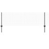 vidaXL Zaun mit Pfosten Grau 0,6 x 10 m Stahl und PVC