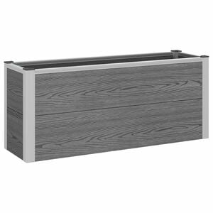 vidaXL Hochbeet Grau 100 x 30 x 22 cm WPC und Aluminium