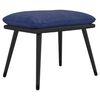 vidaXL Fu&szlig;hocker Blau 45x29,5x35 cm Stoff und Kunstleder