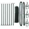 vidaXL Zaunpfosten Gr&uuml;n 10 x 0,6 m (50 mm Maschen) Stahl und PVC