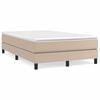 vidaXL Boxspringbett Matratze Cappuccino-Braun 120x200cm Kunstleder