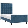 vidaXL Bettgestell ohne Matratze Dunkelblau 100x200 cm Samt