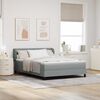 vidaXL Boxspringbett mit Matratze Hellgrau 160 x 200 cm Stoff