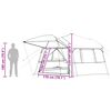 vidaXL Sofort Zelt mit Speicher ALTA Blau 458 x 458 x 230 cm Stahl