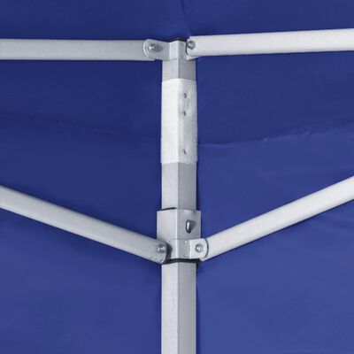 vidaXL Profi-Partyzelt Faltbar mit 2 Seitenwänden 2×2m Stahl Blau