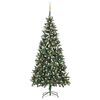 vidaXL K&uuml;nstlicher Weihnachtsbaum mit Beleuchtung & Kugeln 210 cm