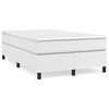 vidaXL Boxspringbett mit Matratze Wei&szlig; 120x190 cm Kunstleder