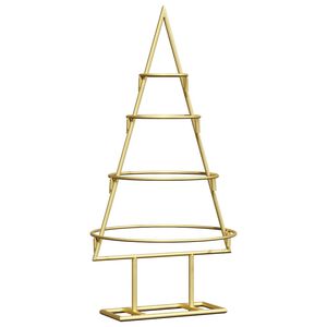 vidaXL Metall Weihnachtsbaum Gold 60 cm Pulverbeschichteter Stahl