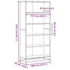 vidaXL B&uuml;cherregal R&auml;uchereiche 80,5x35x170,5 cm Holzwerkstoff