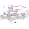 vidaXL Garten-Sofa-Set mit Kissen mit Speicher mit Kissen 9 pcs Grau