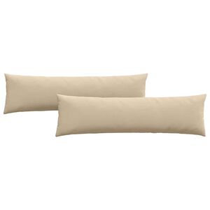 vidaXL Sofakissen 2 St&uuml;ck Creme 145 x 40 cm Stoff
