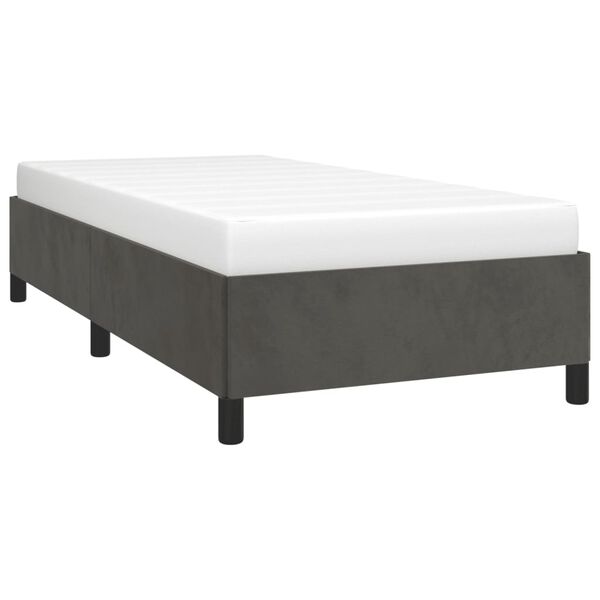 vidaXL Bettgestell ohne Matratze Dunkelgrau 90x190 cm Samt