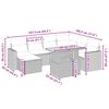vidaXL 8-tlg. Garten-Sofagarnitur mit Kissen Beige Poly Rattan