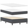 vidaXL Boxspringbett Dunkelgrau und Weiß 203 x 120 x 88 cm Cordstoff