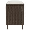 vidaXL Gartenbank mit Kissen Braun 110x30x40,5 cm Poly Rattan