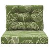 vidaXL Sofakissen f&uuml;r drau&szlig;en 2 pcs Blattdesign Polyester