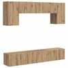 vidaXL TV-Schrankset Wandmontiert 4 pcs Sonoma-Eiche Holzwerkstoff