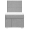 vidaXL Boxspringbett mit Matratze Hellgrau 100x200 cm Stoff