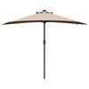 vidaXL Gartenparasol Taupe 294 x 150 x 223 cm Stoff