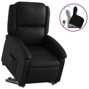 vidaXL Massagesessel mit Aufstehhilfe Creme Kunstleder