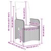 vidaXL 7-tlg. Garten-Bistro-Set mit Kissen Schwarz Poly Rattan