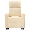 vidaXL Massagesessel mit Aufstehhilfe Creme Stoff