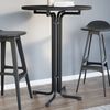 vidaXL Bartisch Schwarz &Oslash;80x110 cm Holzwerkstoff und Stahl