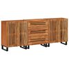 vidaXL Sideboard 3 Stk. 60x34x75 cm Massivholz Akazie