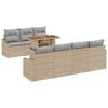 vidaXL Gartensofa-set 8 Stk. Beige und Grau
