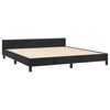 vidaXL Bettgestell mit Kopfteil Schwarz 180x200 cm Samt