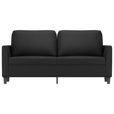 vidaXL 2-Sitzer-Sofa Schwarz 140 cm Kunstleder