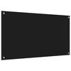 vidaXL Küchenrückwand Schwarz 110 x 60 x 0,6 cm Gehärtetes Glas