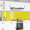 vidaXL K&uuml;chenr&uuml;ckwand 2 pcs Gelb 110 x 60 cm Geh&auml;rtetes Glas