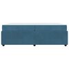 vidaXL Bettrahmen mit Matratze Blau 200 x 200 cm Stoff