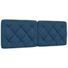 vidaXL Bettgestell mit LED ohne Matratze Blau 120x200 cm Stoff
