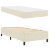 vidaXL Bettrahmen mit Matratze Creme 90 x 200 cm Stoff