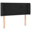 vidaXL LED Kopfteil Schwarz 103x16x78/88 cm Samt