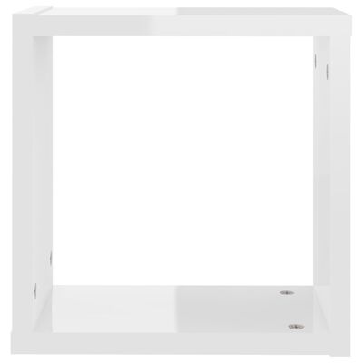 vidaXL Würfelregale 6 Stk. Hochglanz-Weiß 30x15x30 cm