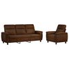 vidaXL Sofa-Set 2 Stk. Braun Kunstwildleder