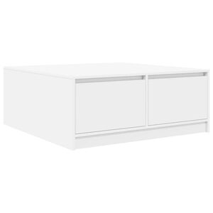 vidaXL Couchtisch mit Schubladen Wei&szlig; 100x100x40 cm