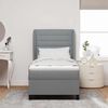 vidaXL Boxspringbett mit Matratze Hellgrau 90 x 200 cm Stoff