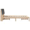 vidaXL Bettgestell Braun und Dunkelgrau 135 x 190 cm Massivholz Kiefer