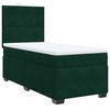 vidaXL Boxspringbett mit Matratze Dunkelgr&uuml;n 90x190 cm Samt