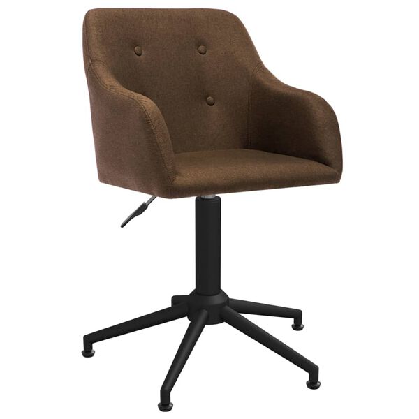 vidaXL Esszimmerst&uuml;hle 4 Stk. Drehbar Braun Stoff