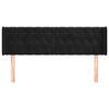 vidaXL Kopfteil mit Ohren Schwarz 163x16x78/88 cm Samt