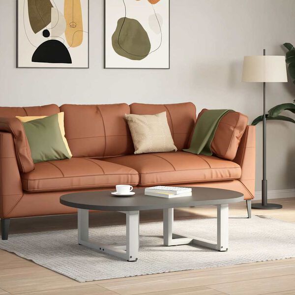 vidaXL Couchtischbeine T-Form 2 Stk. Weiß 70x25x(30-31) cm Stahl