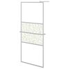 vidaXL Duschwand mit Ablage f&uuml;r Walk-In-Dusche Chrom 90x195 cm ESG