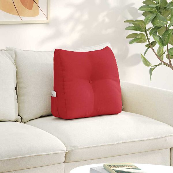 vidaXL R&uuml;cken Kissen Rot 45 x 24 x 50 cm Stoff