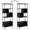 vidaXL B&uuml;cherregal Schwarz Eichen-Optik 76 x 33 x 188,5 cm
