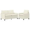 vidaXL Sofa Set 2 Stk. Creme Stoff